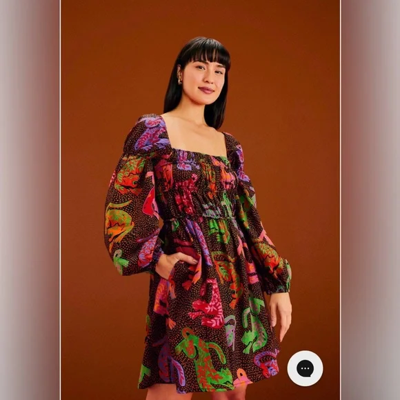 FARM Rio Wild Leopards Black Midi Dress - Picture 7 of 16